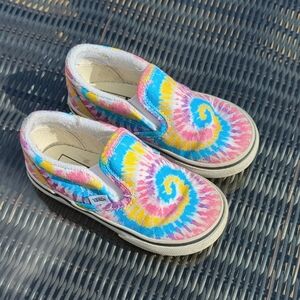 Vans Kids Colorful Tie-Dye Slip-On Sneakers